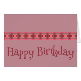 Födelsedagskort i Mauve Hälsningskort