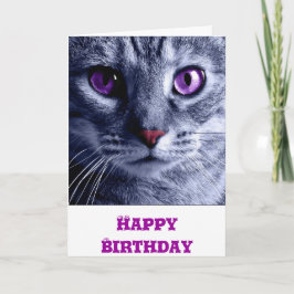 Födelsedagskort: Kattfödelsedagskort Kort