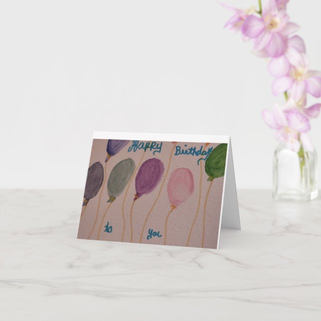 födelsedagskort kort (Orkide)