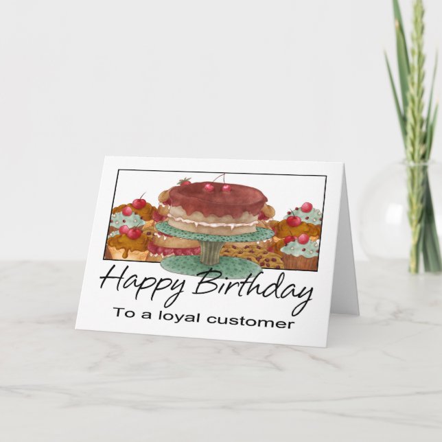 Födelsedagskort - Kund - Business Birday Card Kort (Framsida)