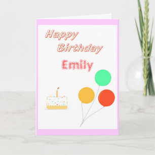 Födelsedagskort Lägg till namn (och ålder för barn Kort