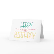 Födelsedagskort, Lycklig Grattis på födelsedagen, 