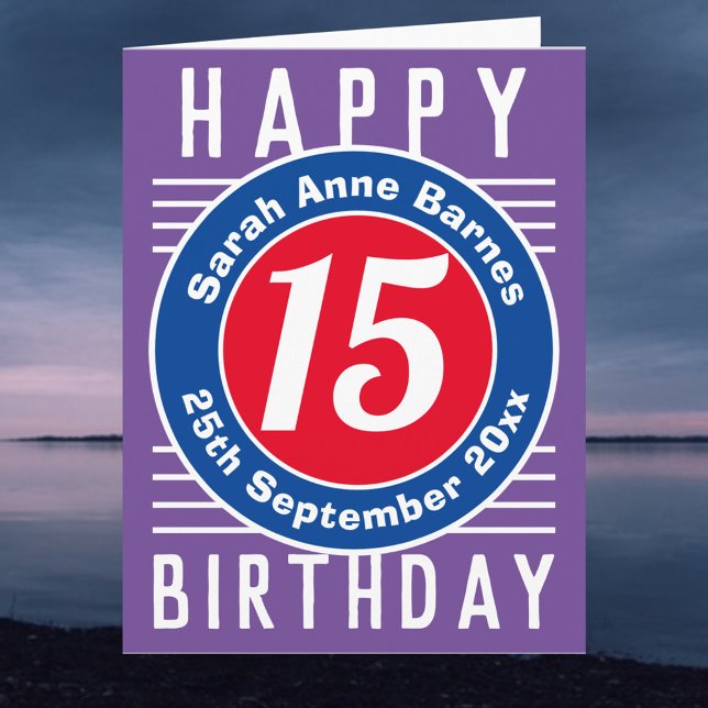 Födelsedagskort med ålder, Namn och datum Kort (Skapare uppladdad)