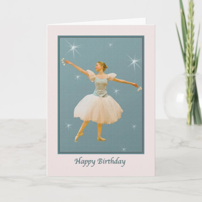 Födelsedagskort med Ballet Dancer Kort (Framsida)