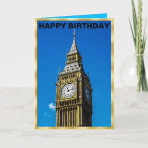 Födelsedagskort med Big Ben-klockan Kort