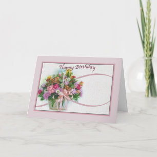 Födelsedagskort med Blommigt Bouquet Kort