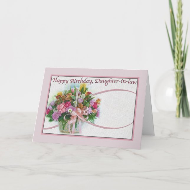 Födelsedagskort med blommor kort (Framsida)