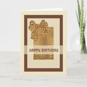 Födelsedagskort med Burlap-design Kort