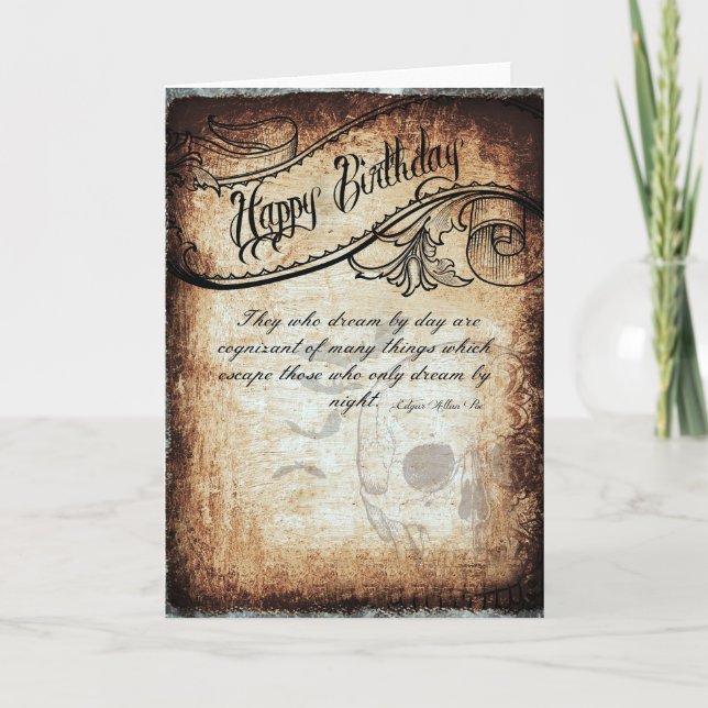 Födelsedagskort med en beröring av Poe Kort (Framsida)