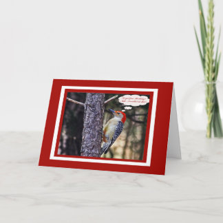 Födelsedagskort med funny röd brädpecker kort