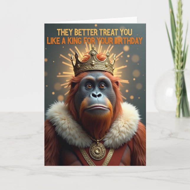 Födelsedagskort med Golden King Kort (Framsida)