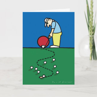 Födelsedagskort med golfillustration kort