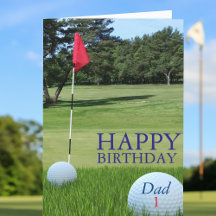 Födelsedagskort med golftema för golfande pappa