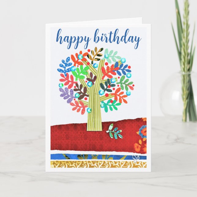 Födelsedagskort med lätt versaler av Jo Bilder Meddelande (Framsida)