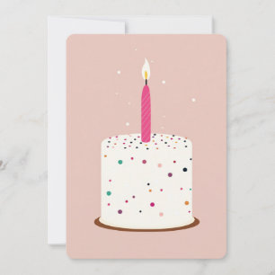 Födelsedagskort med ljus Festive Birthday Inbjudningar