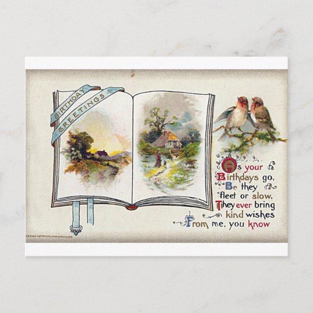 Födelsedagskort med poststämpel 14 maj 1911 vykort (Framsida)