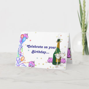 Födelsedagskort med Rosa elefanter som Kärlek till Kort