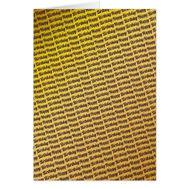 Födelsedagskort med upprepad text hälsningskort (Framsidan)