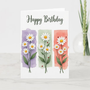 Födelsedagskort med vårblommor kort