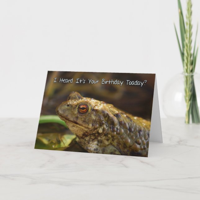 Födelsedagskort med Vild Toad Play på Ord, i dag Kort (Framsida)