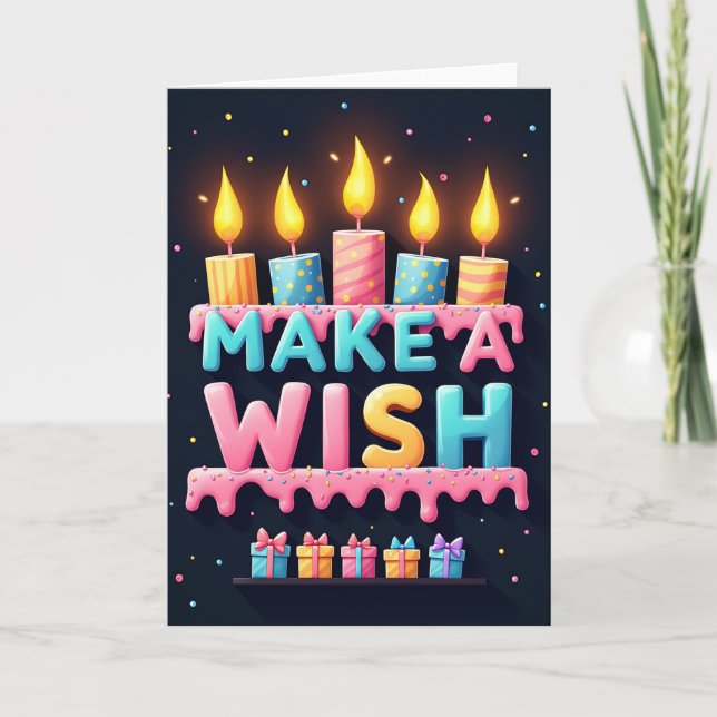 Födelsedagskort med Wish Sprinkles Kort (Framsida)