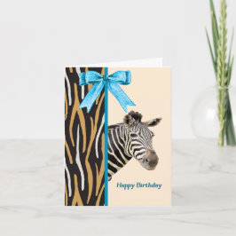 Födelsedagskort med Zebra-bild Kort
