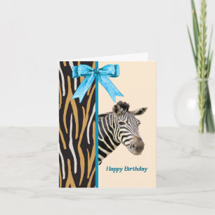 Födelsedagskort med Zebra-bild Kort
