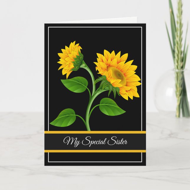 Födelsedagskort - min Speciella syster Kort (Framsida)