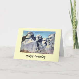 Födelsedagskort - Mount Rushmore, South Dakota Kort