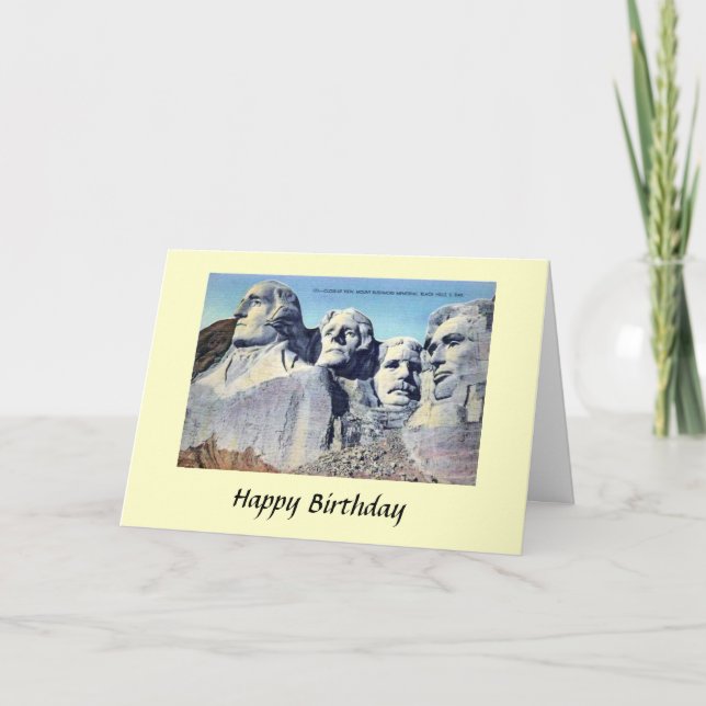 Födelsedagskort - Mount Rushmore, South Dakota Kort (Framsida)