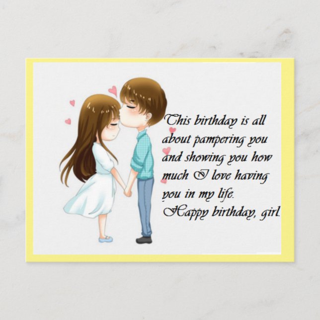 födelsedagskort önskemål kort  (Framsida)