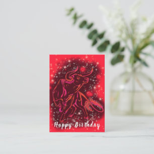 Födelsedagskort Red Bull som går på stjärnnatten Anteckningskort