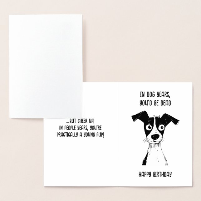 Födelsedagskort - roligt födelsedagskort för morfa folierat kort (Display)