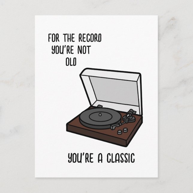 Födelsedagskort - roligt födelsedagskort för morfa vykort (Framsida)