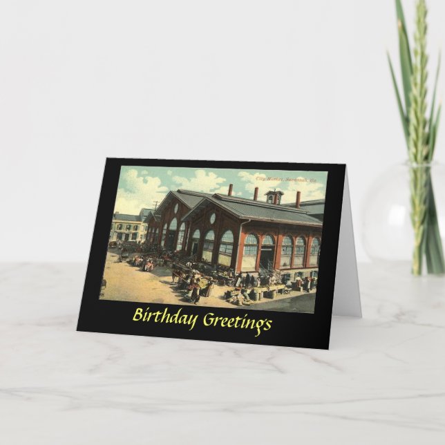 Födelsedagskort - Savannah, Georgien Kort (Framsida)