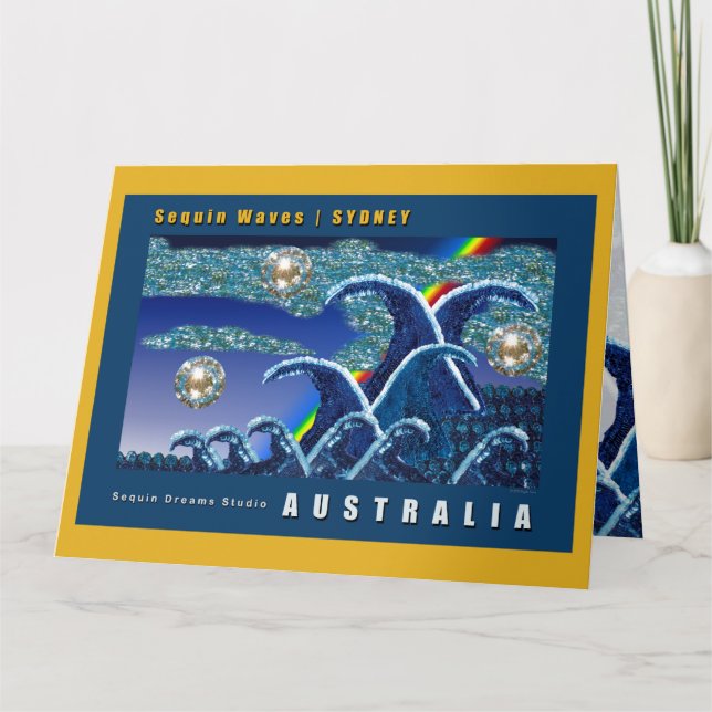 Födelsedagskort | Sequin Vågar, Sydney Australien Kort (Framsida)