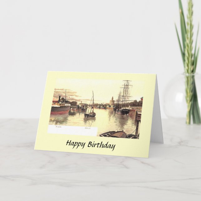 Födelsedagskort - Sevilla. Spanien Kort (Framsida)