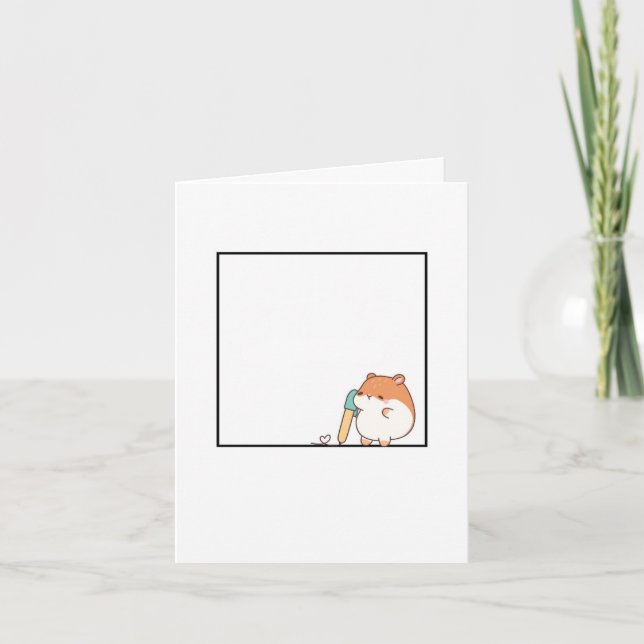 Födelsedagskort, sött hamsterfödelsedagskort kort (Framsida)
