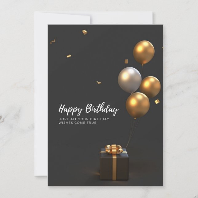 Födelsedagskort Tack Kort (Framsida)