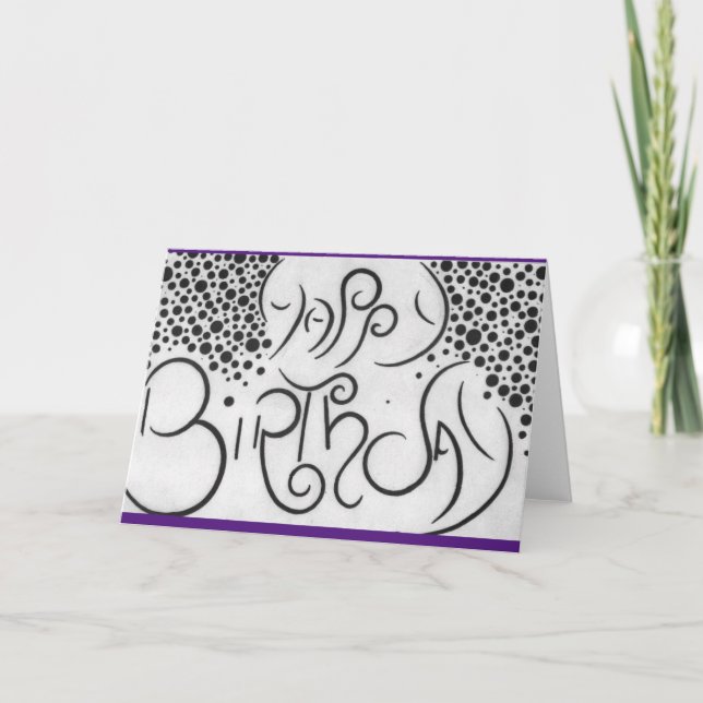 Födelsedagskort Tack Kort (Framsida)