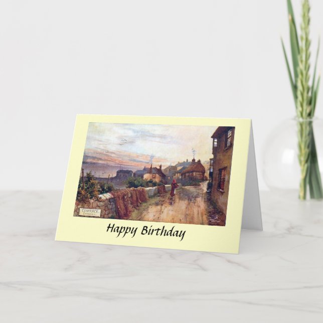 Födelsedagskort - täckning, kornvägg kort (Framsida)