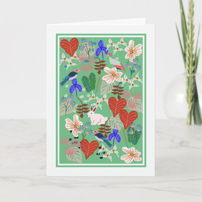 Födelsedagskort till din mamma med färgglad design kort (Framsida)