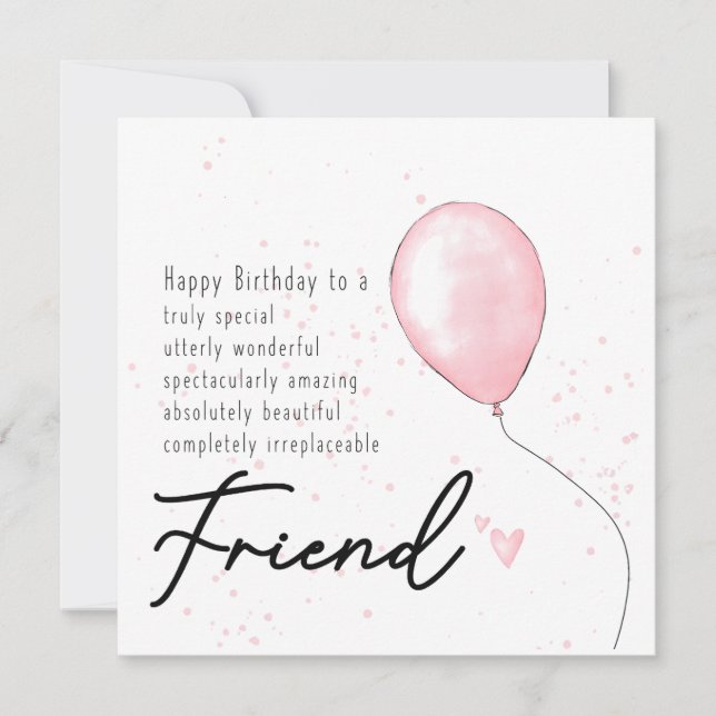 Födelsedagskort till vän - själsyster inbjudningar (Framsida)