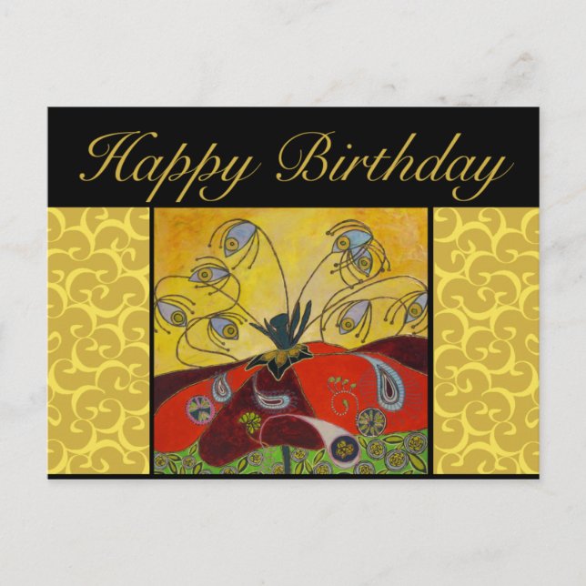 födelsedagskort - vaken vid gryningen vykort (Framsida)