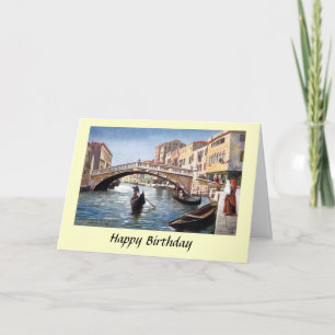 Födelsedagskort - Venedig, Italien Kort