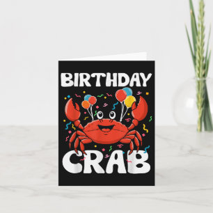 Födelsedagskrabba Party Tee Crabs Älskare Birthday Kort