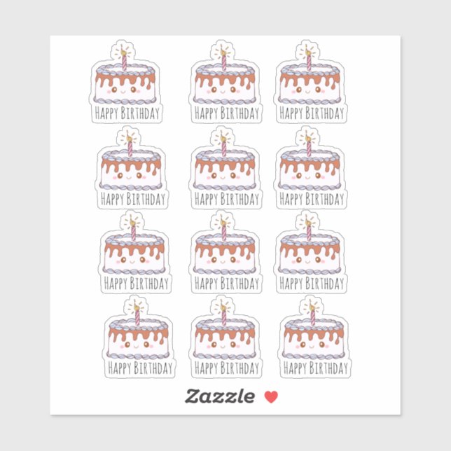 Födelsedagskummel Klistermärken (Ark)