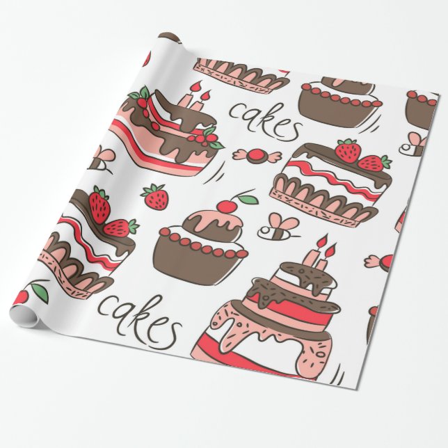 Födelsedagskummel Presentpapper (Utrullad)