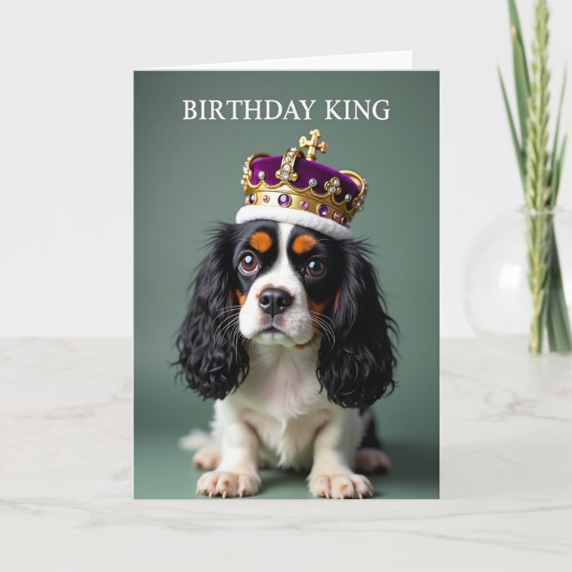 Födelsedagskung Hund Kort (Framsida)