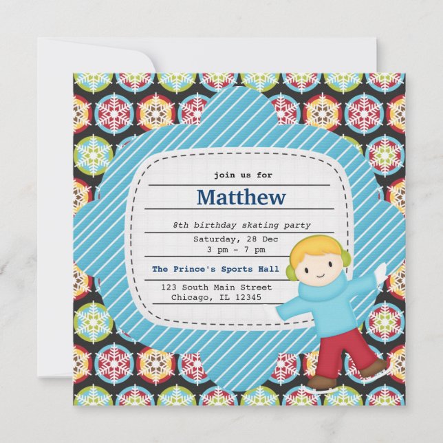 Födelsedagskuperande (pojke) inbjudningar (Framsida)